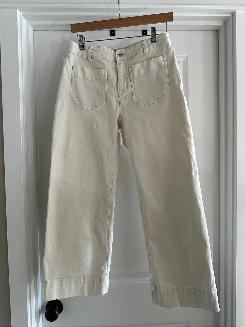 Sanctuary Marine Crop Cream Wide-Leg Women’s Jeans